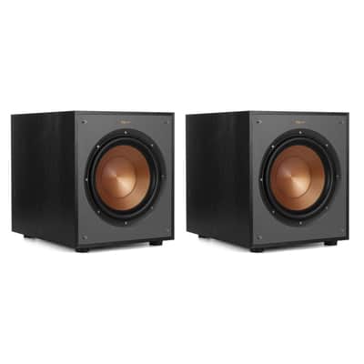 Klipsch 2-Pack R-100SW 10" Subwoofer, Incredibly Deep Bass and an All-digital Amplifier,14 5" x 12 5" x 16 4" image 12