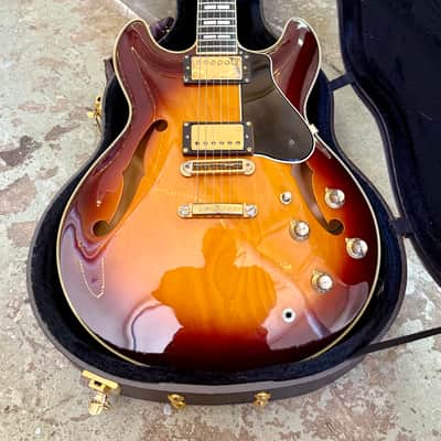 Yamaha SA-2000 Semi-Hollow 1977 - 1979 - Brown Sunburst original vintage MIJ Japan es335 image 3