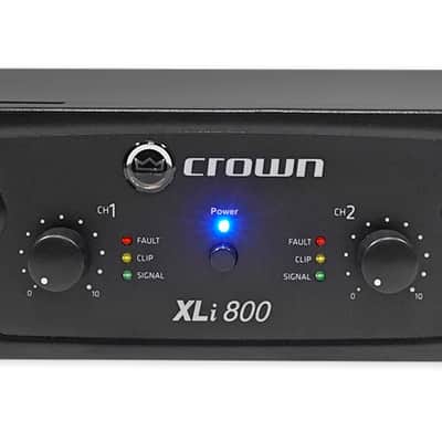 Crown Pro XLi800 600w 2 Channel DJ/PA Power Amplifier Professional Amp XLI 800 image 1