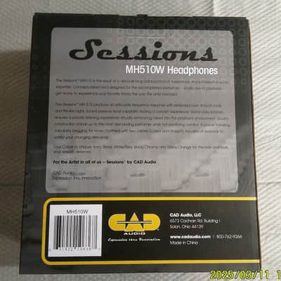 CAD MH510W "Sessions" Professional Closed-Back Studio Headphones 2010s - White/Red image 6