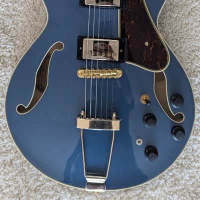 Ibanez AMH90PBM Artcore Expressionist Semi-Hollow Guitar, Prussian Blue Metallic image 1