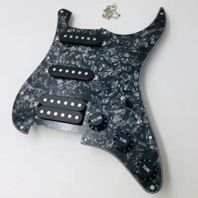 Stratocaster Style SSH Loaded Prewired Guitar Pickguard and Humbucker, Pearl-Pearl image 5