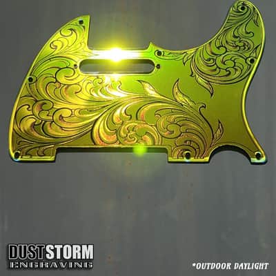 Telecaster 8 Hole Pickguard Acrylic Iridescent Gold Mirror Guitar Scratch Plate for Fender American/Mexican Standard Tele Cut for Modern Style Parts image 1