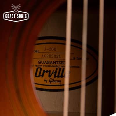 1992 Orville by Gibson J-200 Jumbo Acoustic Electric Guitar w/ Case image 15