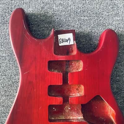 Red Strat Style HSS Guitar Basswood Body image 4