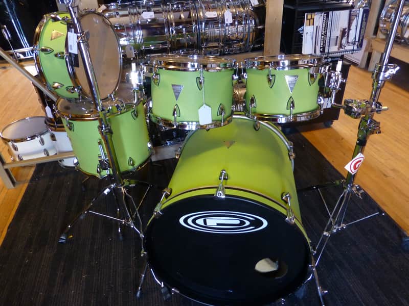 OCDP 5pc Venice Series Drum Set Lime Green Wrap image 1