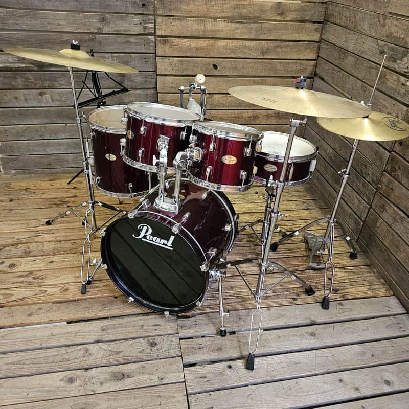 Drum Kit Pearl Forum Compact, Red Complete USED! RKWRR110526 image 1