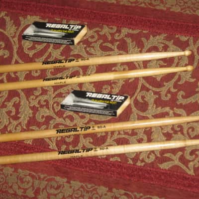 TWO Pairs (new old stock) very near A+ condition Regal Tip SG-A sticks: maple wood / natural stain finish (with paper sleeve packaging) from 2000s / 2010s image 24
