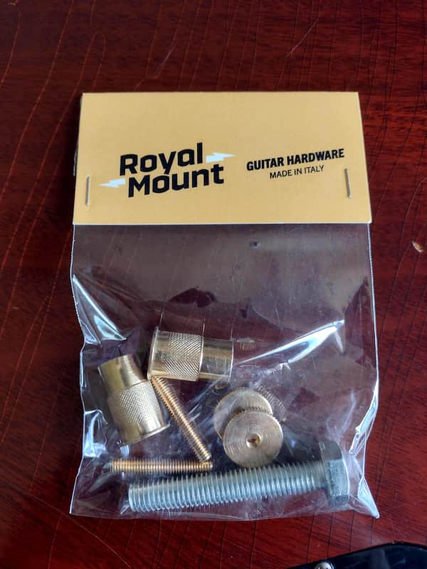 Epiphone soft brass 50 thumbwheels and posts adapters for ABR-1 bridge Les Paul Royal Mount 2026 - Gold image 1