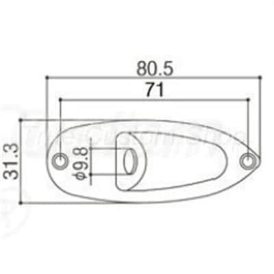 True Custom Shop® Factory Aged Chrome Boat Jack Plate for Fender Stratocaster image 3