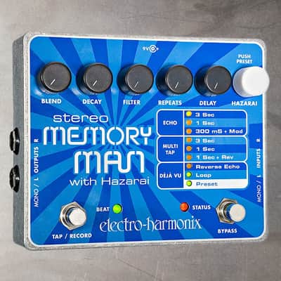 EHX ELECTRO-HARMONIX MEMORY MAN WITH HAZARAI DELAY LOOPER PEDAL + FREE PATCH CABLE image 1