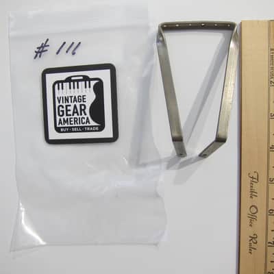 Harmony & Silvertone Flat Top Acoustic Guitar Tailpiece Authentic Vintage Part Circa-1950s-1960s-Nickel Silver image 8
