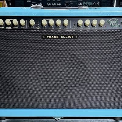 Trace Elliot C50 Speed Twin Combo 1995 - killer combo in Green & Blue Tolex all NOS & never used. image 19
