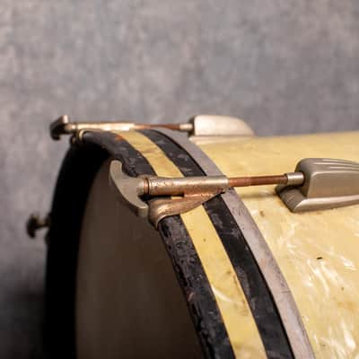 WFL 24" Kick Drum 1940-1955 - White Marine Pearl 24x14 bass drum image 7