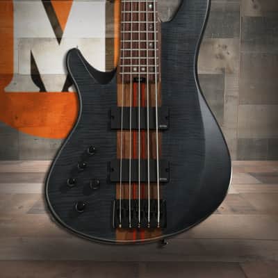 Schecter Charles Berthoud CB-5 LH - See Thru Black Satin (2874) image 1