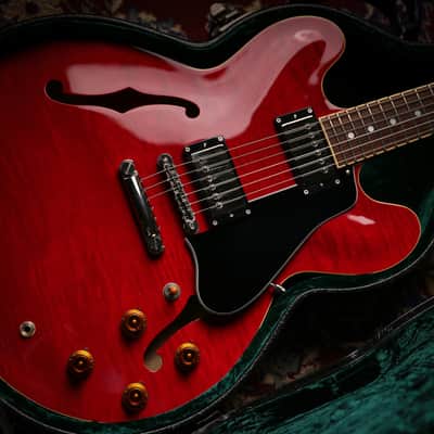 Tokai Japanese UES-158 Quilted Maple Semi Hollow Cherry Red image 2