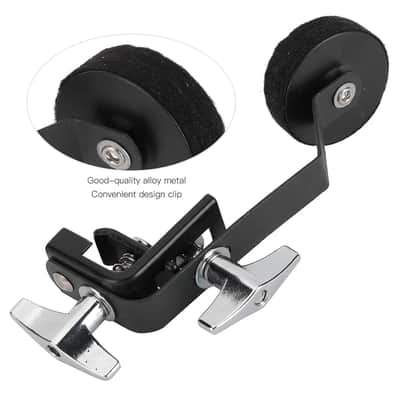 Drum Mute Snare Drum Damper External Clamp On Silencer With Felt Pad For Tone Control Practice Sound Reduction Drum Kit Accessories(Black) image 4