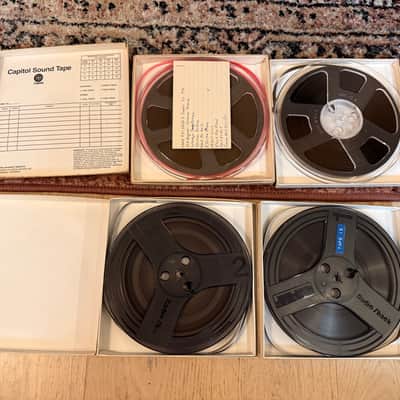 6x 7" 1800' audio tape reels 70s - Capitol "Sound Tape" Hippie Box + RadioShack image 1