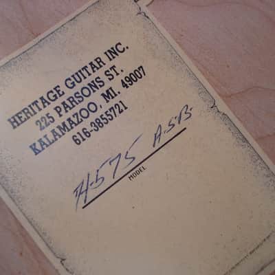 Heritage  H-575 1989 Antique Sunburst image 13