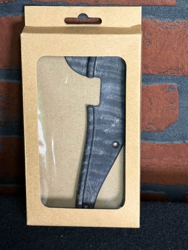 Woodcraft electric guitars Thumb rest Jazz Bass - Flame Black wood image 1