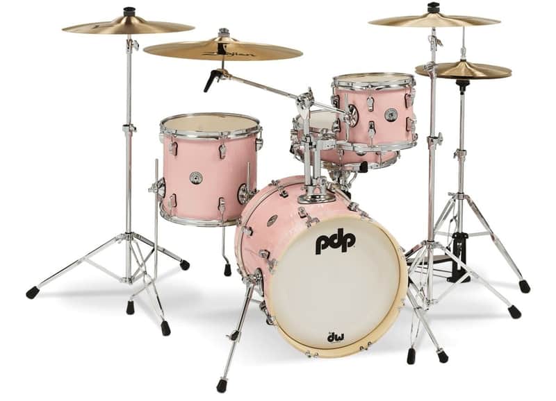PDP - New Yorker 4-Piece Drum Shell Pack 16 Bass Drum- Pale Rose Sparkle image 1