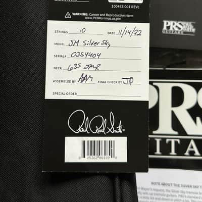 2022 PRS Paul Reed Smith John Mayer Silver Sky Moc Sand Complete Set image 6