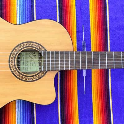 Don Cortez Santana Model 46 AE/Sapele Acoustic Electric Nylon String Cutaway Guitar wGB image 1