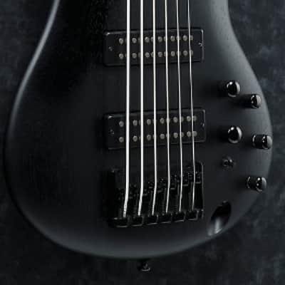 Ibanez SR306EBWK SR Series 6-String Electric Bass Guitar in Weathered Black image 3