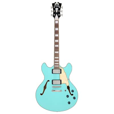 D'Angelico Premier DC Semi-Hollow Guitar - Surf Green image 2