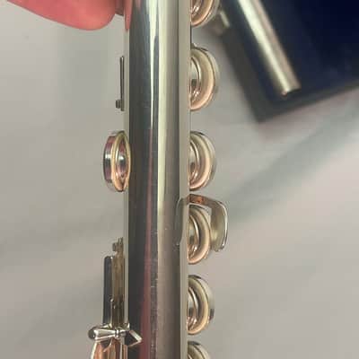 Gemeinhardt USA Pro 3SB solid silver B foot gizmo key JUST SERVICED image 11
