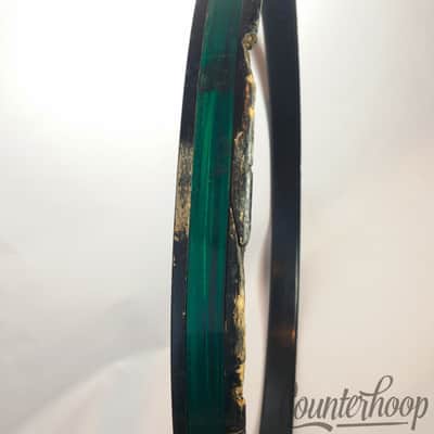 *Premier 22" "Green Pearl"Birch Bass Drum Hoop/Rim Vintage 70s Batter England UK image 4