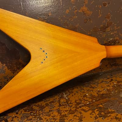 Epiphone "Inspired by Gibson Custom" 1958 Korina Flying V - w/OHSC image 5