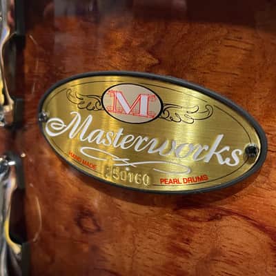 Pearl MWAC1465S20/C4 MasterWorks Snare Drum 16ply Heavy Shell Natural Bubinga Burst 14"×6.5" image 2