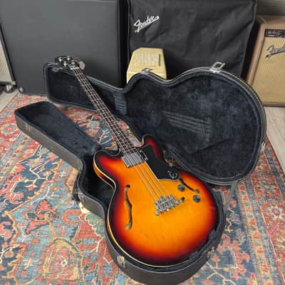 Epiphone Rivoli Reissue Short Scale Semi-Hollow Bass Mudbucker Transducer - 1996 image 6