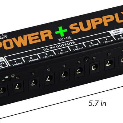 Guitar Pedal Power Supply Adapter Station, 10 Isolated DC Outputs for 9V/12V/18V Effect PedalBoard image 3
