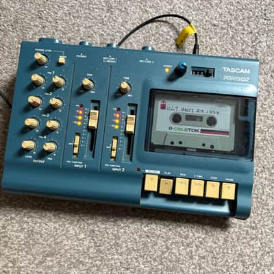 TASCAM Porta 02 Ministudio 4-Track Cassette Recorder 2000s - blue [custom pitch modded] image 5
