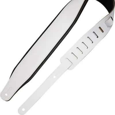 3 inch Wide Top Grain Leather Guitar Straps - Panda