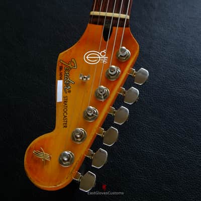 Fender Stratocaster Black/Blue over Sunburst Inspired by Joe Strummer Aged Heavy Relic (RARE) image 19