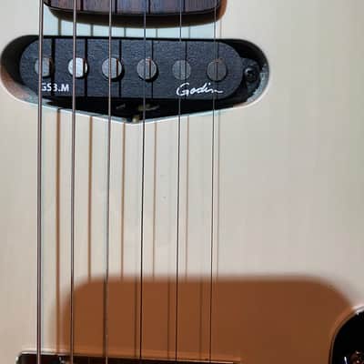 Godin Stadium HT 2023 - Trans White, Telecaster  Style, 6 pounds 7 ounces , Love at first strum!  Deluxe Godin Gig Bag. image 7