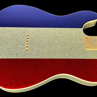 1995-1998 Fender Telecaster Buck Owens Signature Crafted in Japan ~ Red, Silver & Blue Sparkle image 3