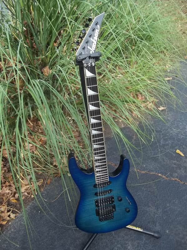 Jackson Dinky DK2 Trans Dolphin Blue Guitar~1997 AMAZING Top~MIJ~Japan~w/Seymour Duncans~Hard Case~ image 1