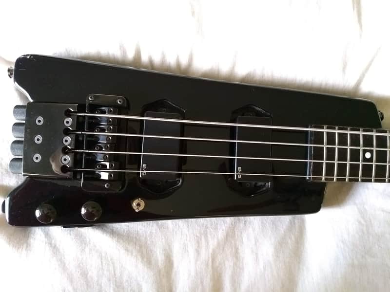 Washburn Bantam Bass Headless 1980's Black w/ EMG's | Reverb