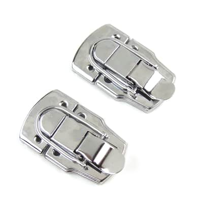 2x Drawbolt Closure Latch for Guitar Case or musical cases ,72.5x 45mm Chrome