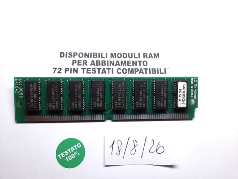 32MB 72-Pin SIMM FPM RAM 60ns Low Density for Akai MPC2000 MPC2000XL S3000XL Kurzweil E-mu - Tested 100% image 1
