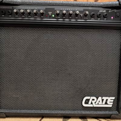 CRATE GX-80 80 Watt Guitar amp MADE IN USA ca 1995, Black Tolex, 2 Ch, 12" Speaker, Spring Reverb, Foot Switch & User Manual - FULLY SERVICED - Works Excellently.  Sounds Amazing. image 3