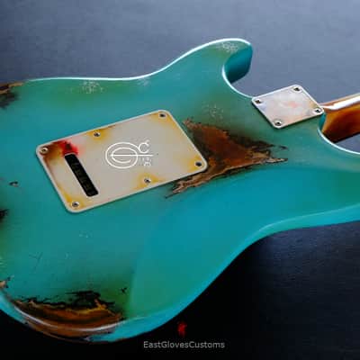 Fender Stratocaster HSS Seafoam Green Heavy Aged Relic image 6