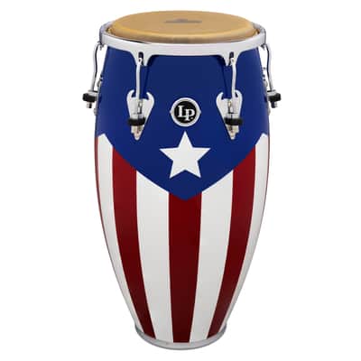 Latin Percussion LP Matador 11 3/4" Conga Oak Puerto Rican Flag (M752S-PR) image 3