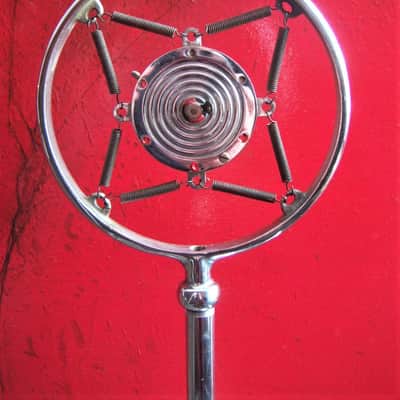 Vintage RARE 1930's Universal Model 10 carbon microphone chrome w Atlas stand image 6