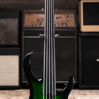 Ibanez Steve Di Giorgio Signature SDGB1-DMT 5-String Fretless Electric Bass - Dark Moss Burst image 4
