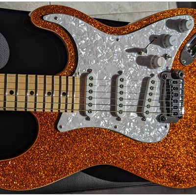 2023 G&L USA Build to Order S-500 - Double Bound - Orange Metal Flake image 7